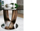 AXIS dizajnový stôl s masívnou nohou oválny
