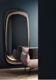 BOLD luxusné dizajnové zrkadlo netradičný čalúnený rám