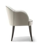 CHICAGO dizajnová stolička s podrúčkami P masívne nožičky látka koža