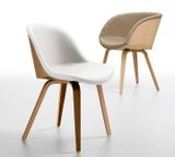 DANNY PB dizajnová stolička s podrúčkami kombinácia čalúnenie dyha