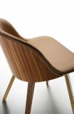 DANNY S L dizajnová stolička kombinácia čalúnenie dyha