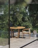 DESERT teakový záhradný stôl pevný kruhový