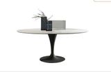 FLUTE dizajnový oválny stôl sklo keramika