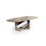 GEM dizajnový jedálenský stôl oválny drevený