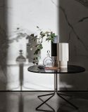 GENIUS dizajnový konferenčný stolík sklo drevo keramika SOVET