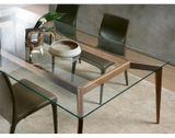 HOPE dizajnový stôl s masívnou nohou pevný švorcový tvar