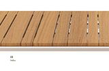 KODO dizajnový pevný záhradný stôl drevo teak, iroko