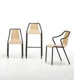 OLA S dizajnová stohovateľná stolička čalúnená