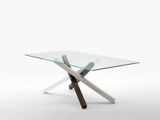 PECHINO dizajnový pevný jedálenský stôl sklenený pevný