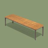 SLIM záhradný dizajnový konferenčný stolík drevo