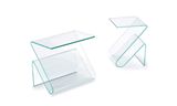 ZETA dizajnový konferenčný sklenený stolík