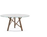 ZEUS dizajnový okrúhly jedálenský stôl s masívnou podnožou