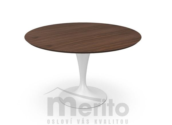 FLUTE dizajnový drevený kruhový stôl