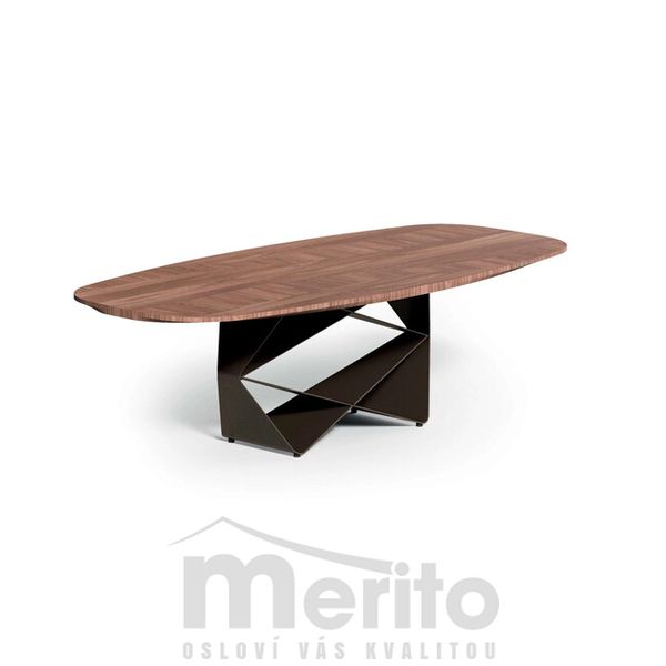 GEM dizajnový jedálenský stôl oválny drevený