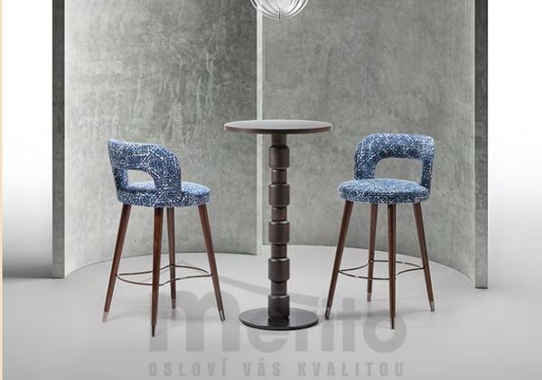 HOLLY dizajnová barová stolička SG masívne nohy