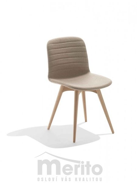 LIU L jedálenská stolička s drevenými nohami