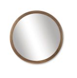 MIGARE dizajnové zrkadlo v masívnom ráme guľaté