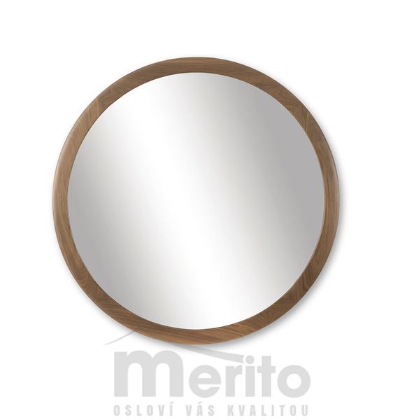 MIGARE dizajnové zrkadlo v masívnom ráme guľaté
