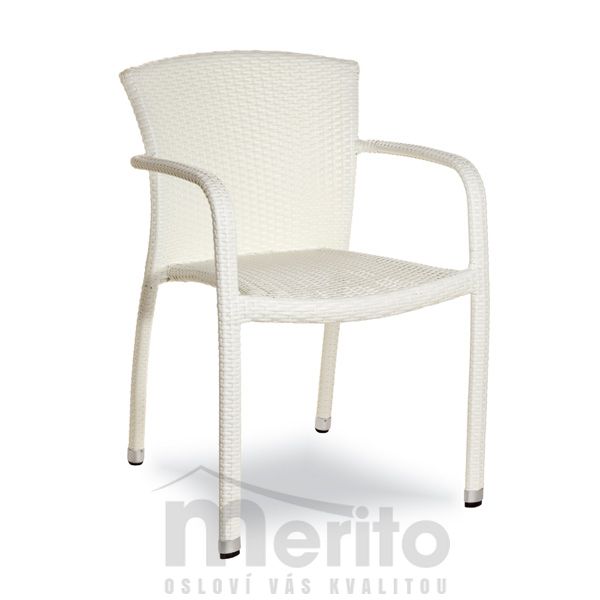 MONACO záhradná biela stolička