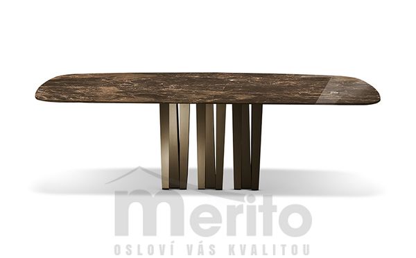 NARCISO dizajnový zaoblený jedálenský stôl