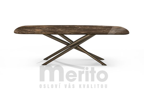 NOA dizajnový pevný stôl zaoblený