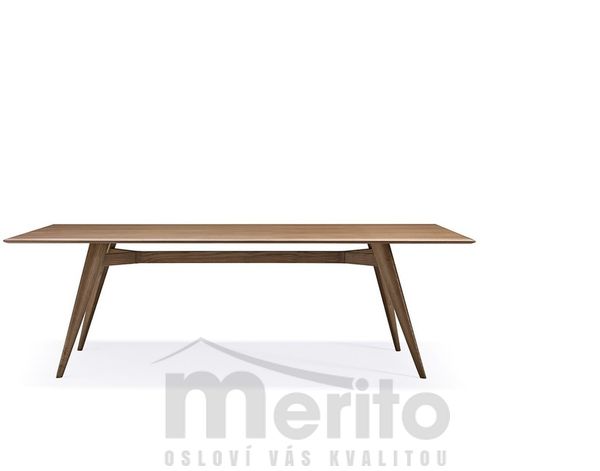 NOVECENTO dizajnový stôl s masívými nohami a masívnou doskou obdĺžnik