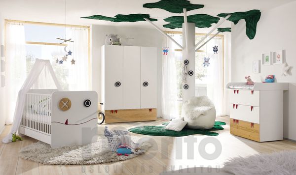 Now Minimo zvýhodnená detská izba biela s dubom