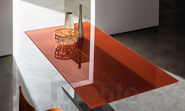 PALACE dizajnový stôl pevný sklo, keramika SOVET