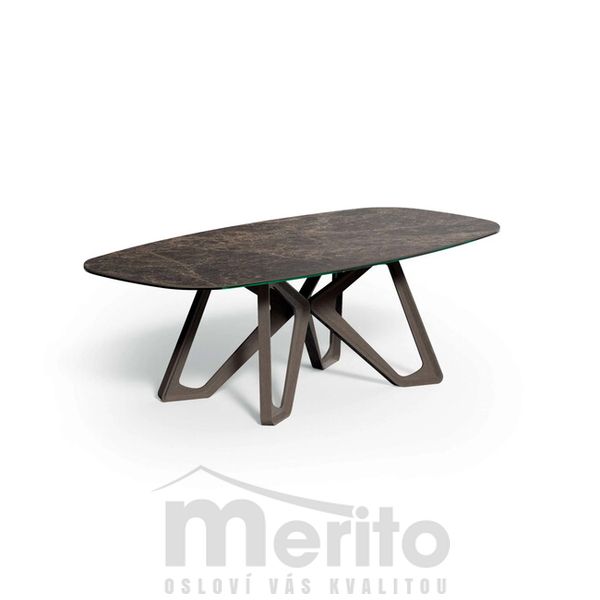 PAPILLON , dizajnový pevný zaoblený jedálenský stôl