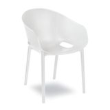 SUNNY záhradná biela stolička