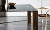 TORONTO dizajnový stôl sklo drevo SOVET