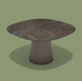 TOTEM dizajnový oblý záhradný stôl jedna podnož ceramica SOVET