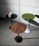 TULIP dizajnový okrúhly stolík masív sklo