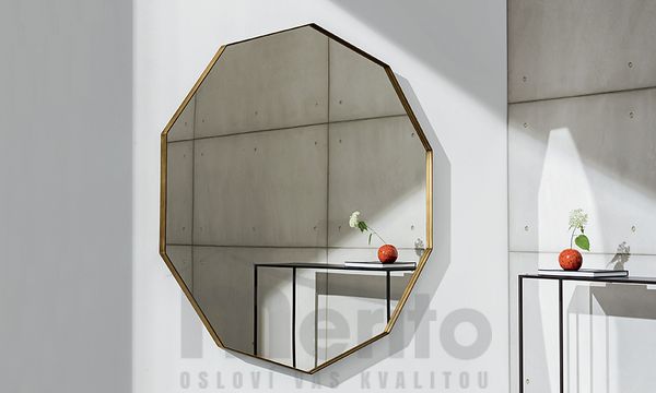 VISUAL desaťuholník dizajnové zrkadlo